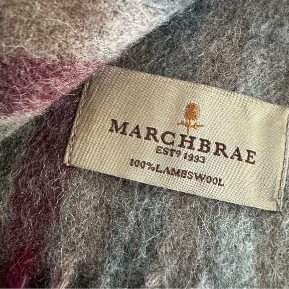 Marchbrae 100% Lambswool Tartan Plaid Scarf, Made in Scotland - Picture 3 of 6